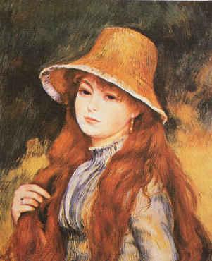 Pierre Renoir Girl and Golden Hat oil painting picture